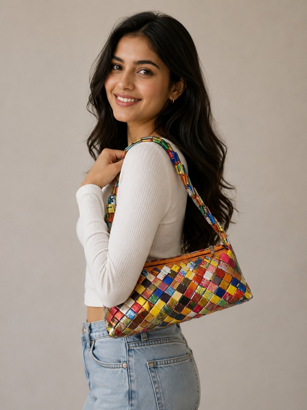 Retro Multicolor Candy Wrapper Purse - Never Used